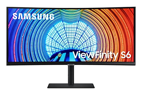 Viewfinity S65Ua Series 34-Inch Ultrawide Qhd Curved Monitor, 100Hz, Usb-C, Hdr10 (1 Billion Colors), Height Adjustable Stand, Tuv-Certified Intelligent Eye Care (Ls34A654Ubnxgo),Black