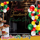 130 Pcs Black History Month Balloons Juneteenth Day Garland Arch Patri
