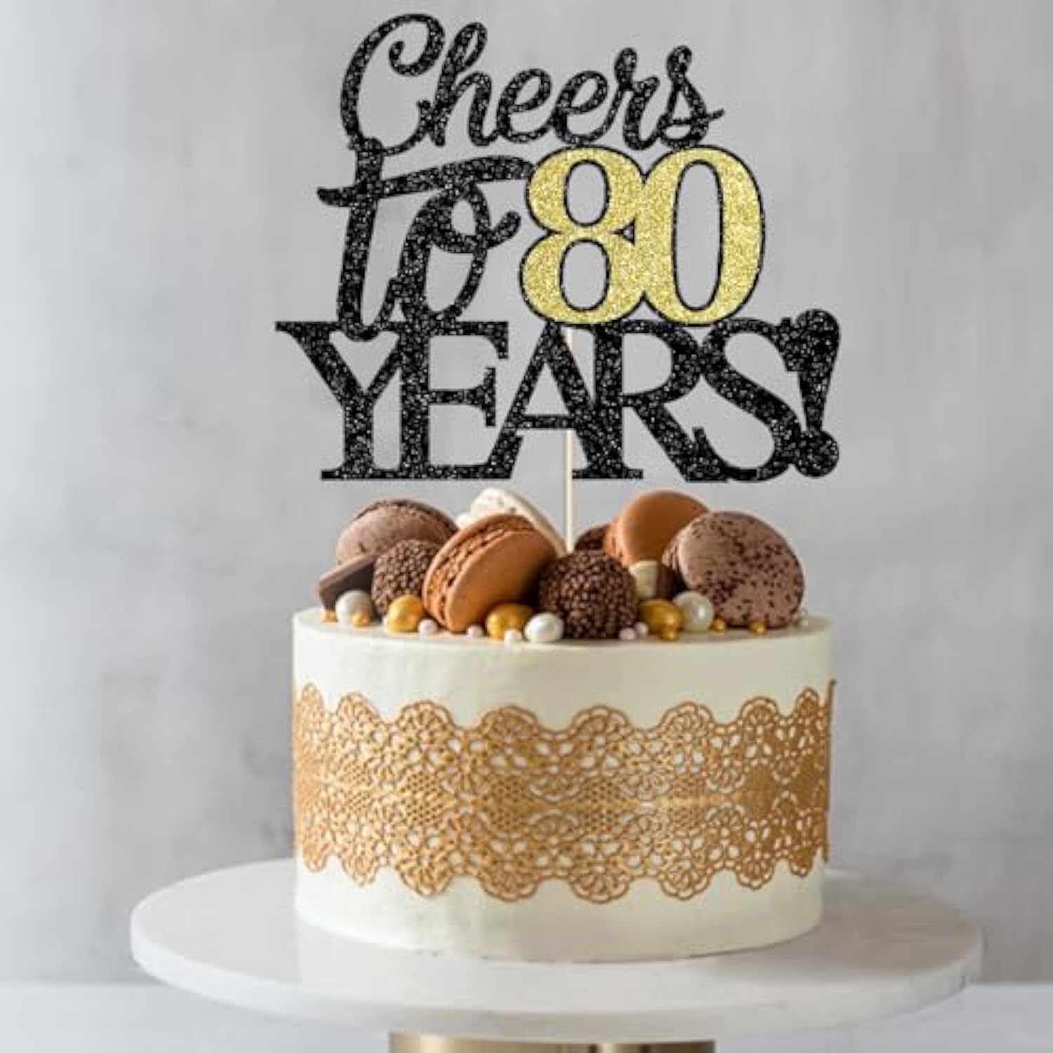 Happy 80th Birthday Cake Topper Cheers 80 Years Cake Decoration