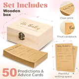 Baby Prediction Cards For Baby Shower Games - Set Of 50 Advice Cards Keepsake Box, Guessing Game Activities