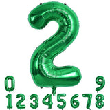 40-Inch Green Number 2 Balloon Foil Birthday Party Decorations