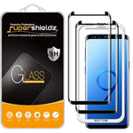 (2 Pack) Designed For Samsung Galaxy S9 Tempered Glass Screen Protector With (Easy Installation Tray) Anti Scratch, Bubble Free (Black)
