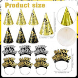 36Pcs New Year Eve 2026 Party Supplies Hats Headbands Glasses Noise Makers