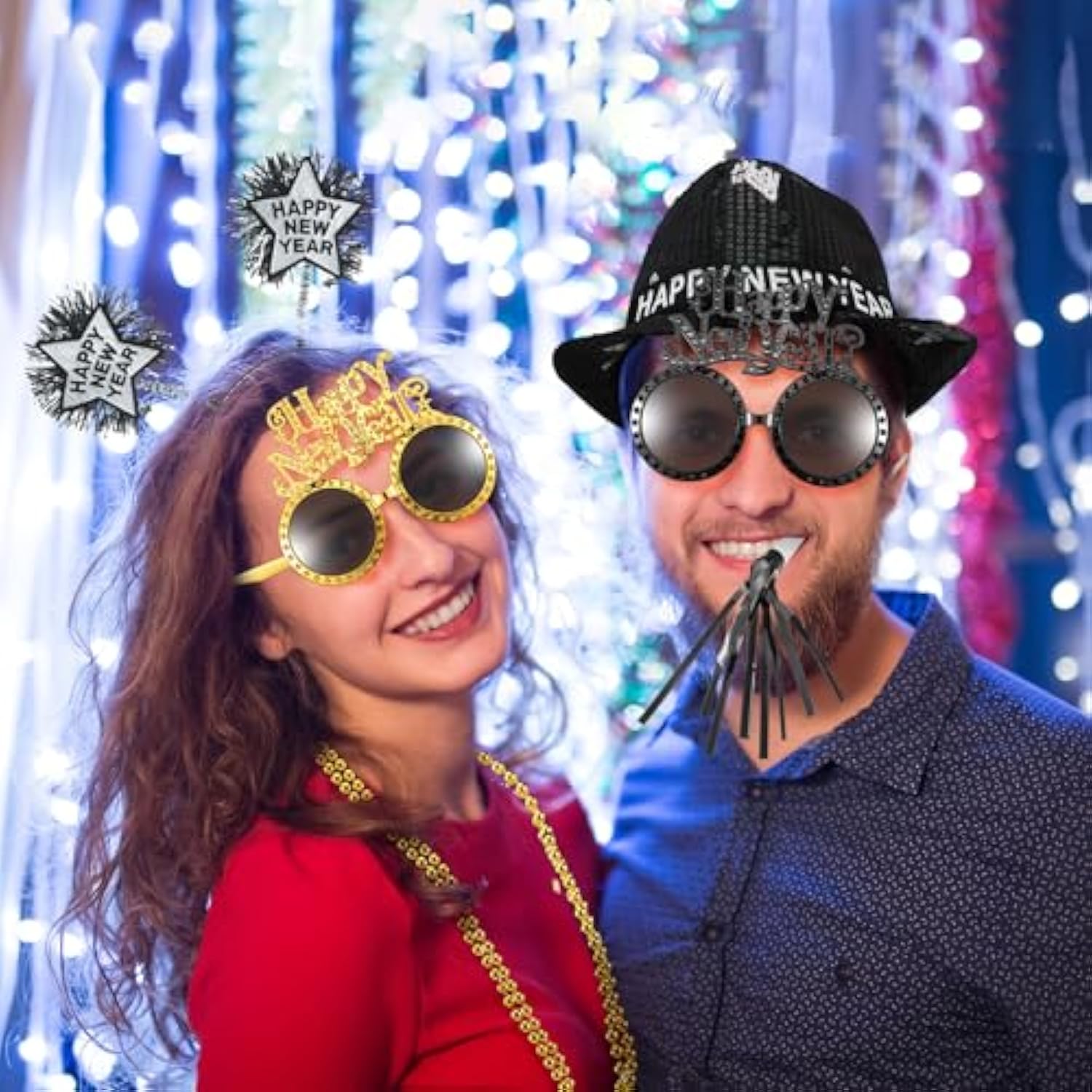 48pc New Year’s Eve 2026 Party Supplies Headbands Hats Glasses Necklaces Favors