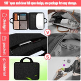Laptop Case 13.3-14 Inch Briefcase Handbag, Water-Resistant And Shockproof Computer Sleeve Compatible With Macbook Pro 14", Mac Air/Pro 13.3" And 13"-14" Notebooks Chromebooks,Black