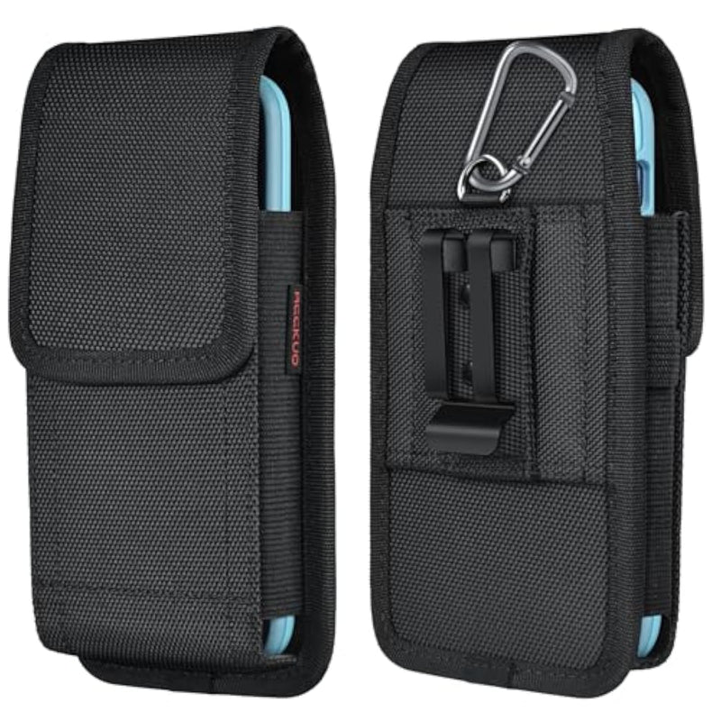 Phone Holster For Belt With Metal Clip And Magnetic Closure Compatible With Iphone 16/15/14/13/12 Pro And Non-Pro, Galaxy S25 S24 S23 S22 For Everyday Protection, M-Black
