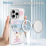 For Iphone 13/14 Case [Compatible With Magsafe],Girls Women Clear Magnetic Case Silicone Shockproof Protective Cover With Pattern Bible Jesus Flowers