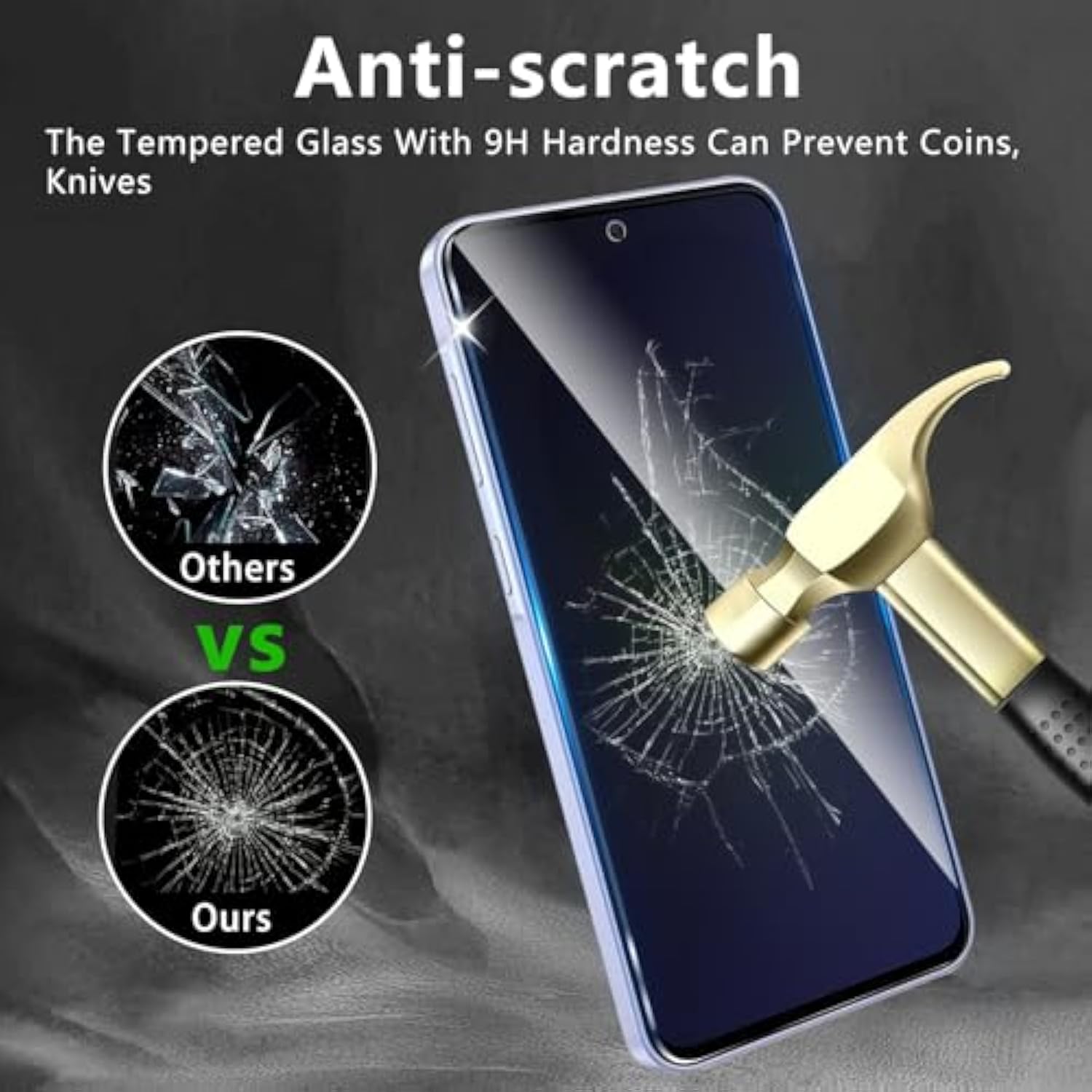 3 Pack Privacy Screen Protector Designed For Samsung Galaxy A36 5G,Full Coverage Anti-Spy Tempered Glass Film,9H Hardness,Anti-Fingerprint,Bubble Free,Easy To Install