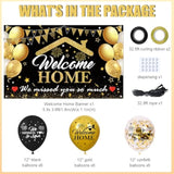 Welcome Home Military Banner Set – XL Backdrop & Balloons for Deployment Return Party Decor