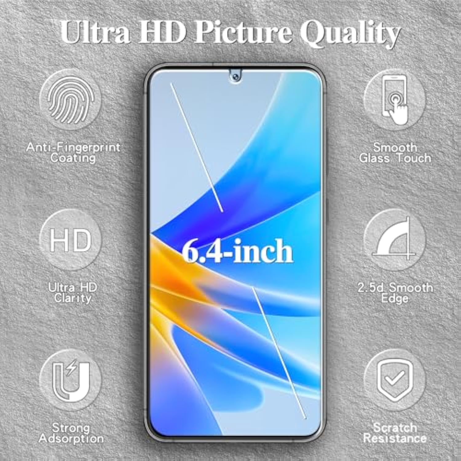 [3 Pack] Screen Protector For Samsung Galaxy S23 Fe 5G Tempered Glass, Anti Scratch, 9H Hardness, Bubble Free, Hd Clear [Not For Galaxy S23]