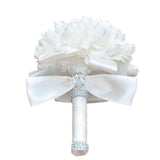 Wedding Bouquets For Bride, Wedding Bouquet Bridesmaid?Bridesmaid Holding Flowers For Wedding Decoration (White+White)