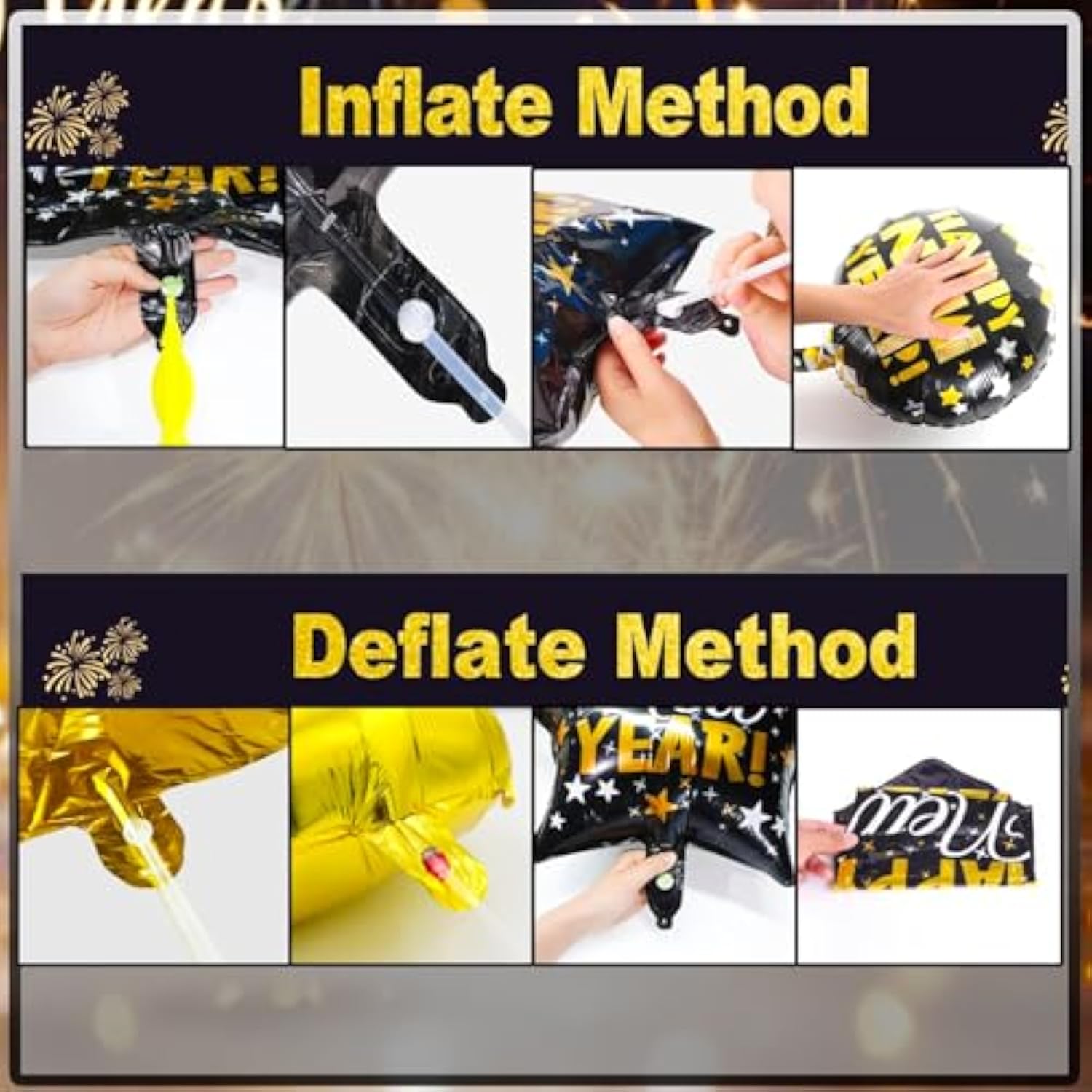 2026 New Year Decoration Set Number Balloons Banner Champagne Backdrop