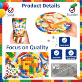 Building Block Birthday Party Supplies: Complete 198-Piece Set With 300Gsm Thick Paper Plates, Waterproof Tablecloth & Eco-Friendly Straws For Boys & Girls Birthday, Serves 25 Guests