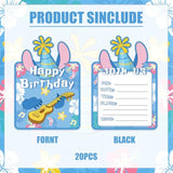 20Pcs Cartoon Invitation Card Party Decorations For Invitation Card Baby Shower Birthday Party Decorations