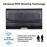 Phone Holster For Samsung Galaxy S25 Ultra S24 Plus S23 S22 S21 Fe Note 20+ A16 A15 A14 A54 A35 A26 A36 A56 5G Iphone 16 Pro Max 16E Leather Belt Clip Holster Holder Carrying Pouch Case, Black