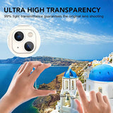 [Pink][2 Pack] Camera Lens Protector For Iphone 15/15 Plus,Ultra Hd 9H Tempered Glass Camera Cover Screen Metal Ring Case Friendly Scratch Resistant Easy To Install