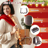 120 Pcs Christmas Light Clips With Clear Plastic Case Box Outdoor 1 5/8 Inch Gutter Fascia Boards Clips Hanger Plastic String Light Hooks For Outside Roof Gutter Fence Eave (Brown)