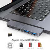 5-In-1 Usb C Hub Adapter, Usb 3.0, Gigabit Ethernet, Microsd Card Reader, 3.5M