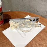 For Galaxy S25 Case Wrist Band Kickstand Cover Ultra Slim Imd Animal Pattern Shockproof Protection Holder Cover For Samsung Galaxy S25 5G(Cartoon Characters)