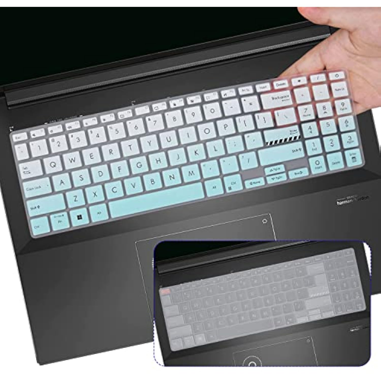 2Pcs Keyboard Cover For Asus Vivobook Pro 15 Oled 15.6" M3500 K3500 M6500 - Vi