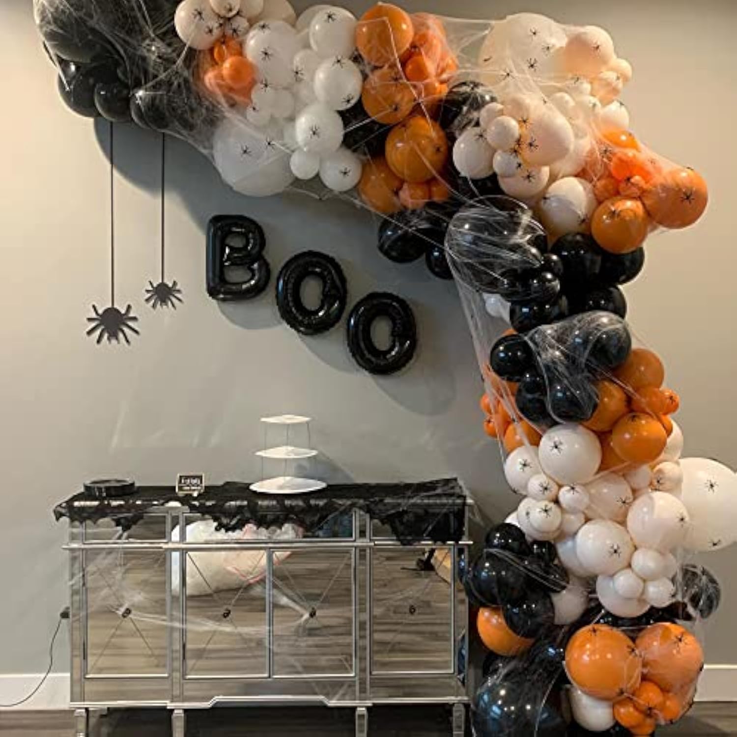 169Pcs Halloween Balloon Arch Kit - Orange, Apricot & Off-White Garland for Party Decor
