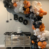 169Pcs Halloween Balloon Arch Kit - Orange, Apricot & Off-White Garland for Party Decor