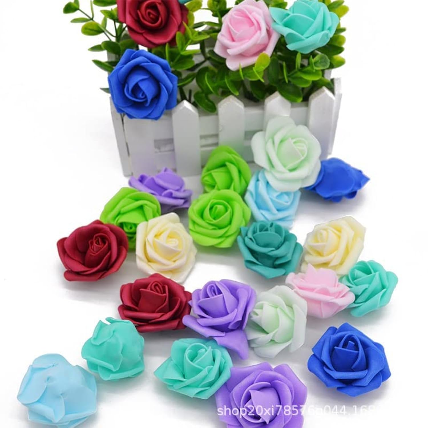 300Pcs 2 Inch Real Touch Artificial Rose Head, Diy 3D Artificial Flowers For Wedding Bouquets, Room Decoration (Purple)