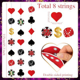 8 Pieces Casino Theme Party Decorations Casino Party Hanging Garlands Poker Hanging Banner Las Vegas Theme Card Garlands For Poker Night Birthday Supplies