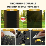 12-Pack Black Gold Disposable Tablecloths 54x108 Inch Waterproof Party Decor