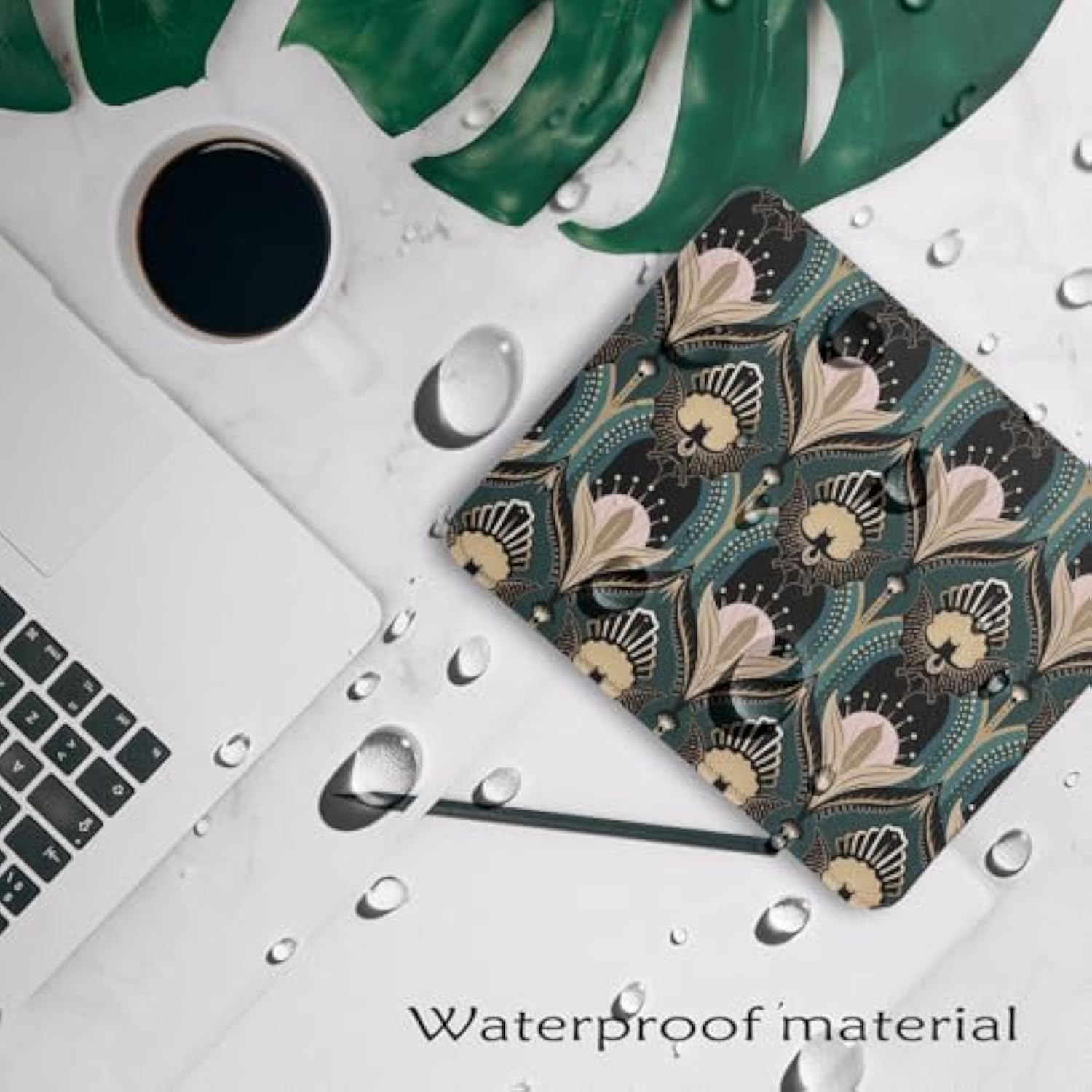 Art Deco Floral Mouse Pad 9.5X7.9 Inch, Dark Academia Gothic Office Supplies, 1920S Maximalist Gothic Bats And Flowers Mouse Pads For Wireless Mouse Computers Laptop Desk Accessories