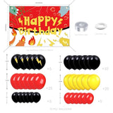 Red Black Yellow Balloon Garland Arch Kit with Lightning Star Balloons for Parties