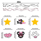 Oh Twodles Birthday Swirls Streamers - Cheers To Girls 2Nd Birthday Kids Two Years Old Mouse Theme Party Hanging Decorations.
