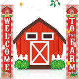 12x71" Farm Animal Porch Banner Barnyard Door Decorations for Party/Baby Shower
