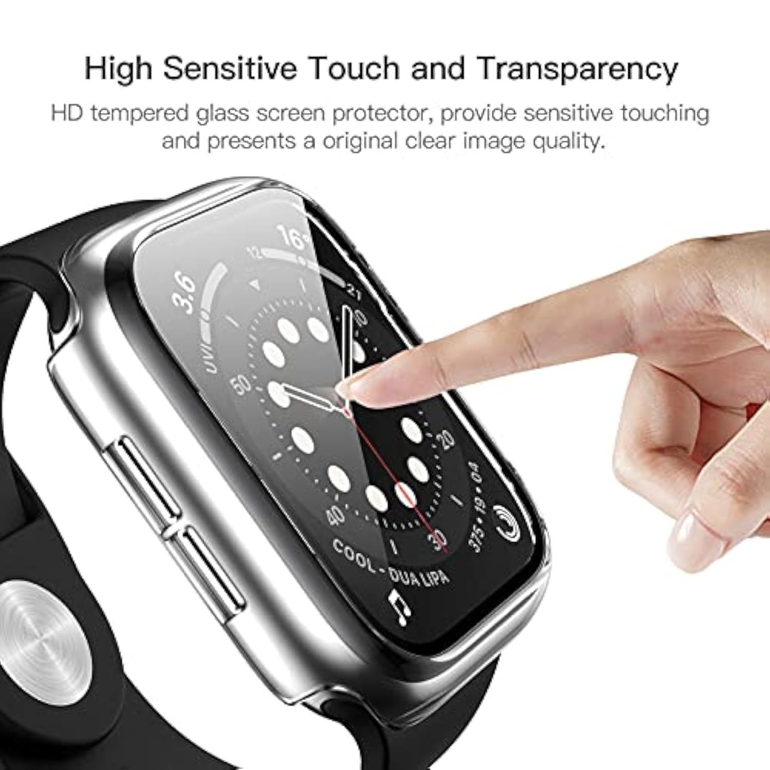 5 Pack Case With Tempered Glass Screen Protector For Watch Series 9 8 7 41Mm, Pc Hard Ultra-Thin Slim Fit Scratch Resistant Bumper Protective Cover For Iwatch S9 S8 S7 41Mm Accessories