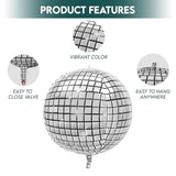 14pcs Inflatable Disco Ball Balloons — 22" Silver Mylar with Star Balloons & Party Supplies