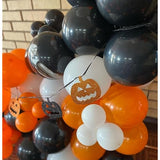 Halloween Balloons Black Orange Balloons Set, 50Pcs 12Inch Black White Orange Confetti Latex Balloon Halloween Balloon For Celebration Party Bar Anniversary Graduation Decoration