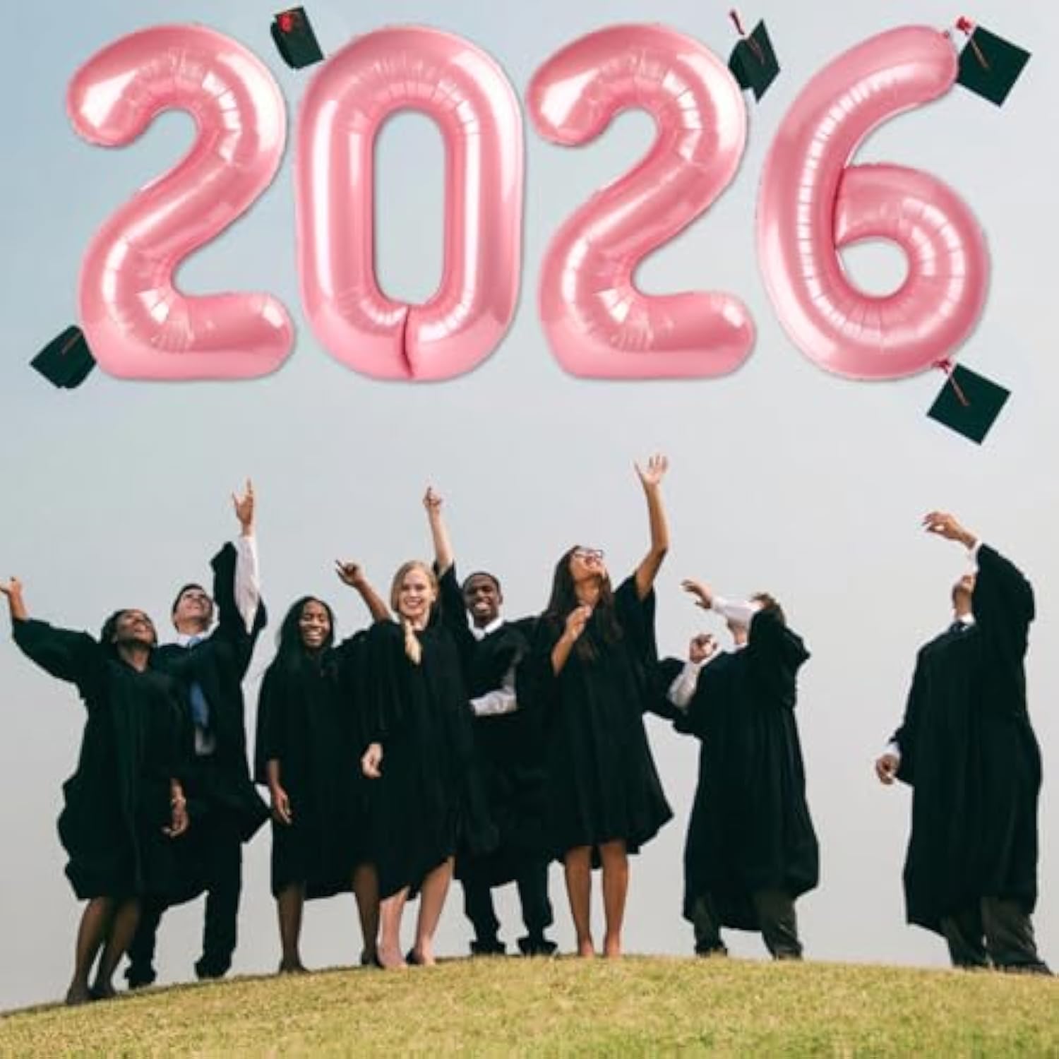 40-Inch Pearl Pink Number 2026 Balloons for New Year, Graduation, and Birthday Decor