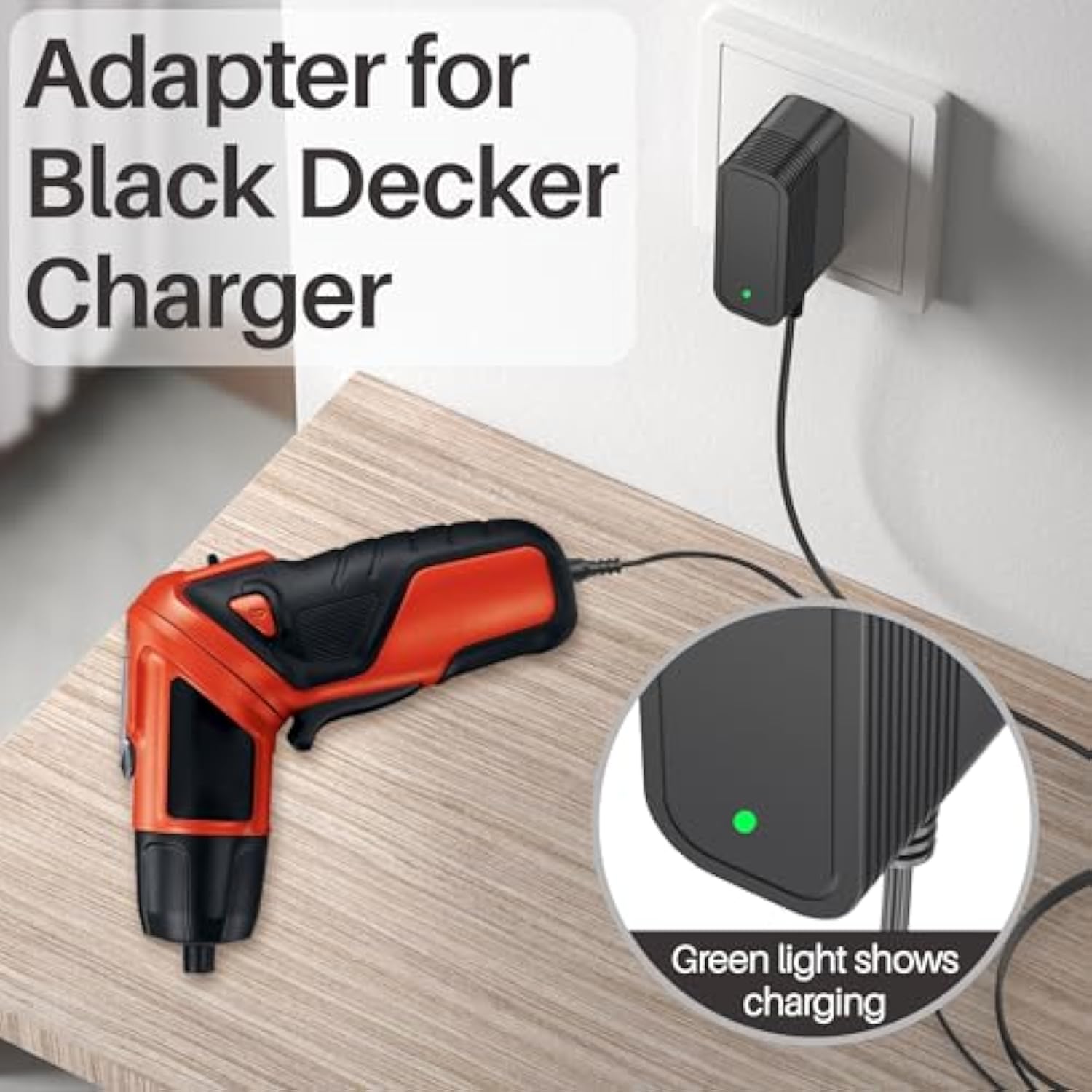 Dc 5 V Power Cord For Black Decker Drill Charger Compatible With Black Decker Pd360 Pd400Lg Csd300T Ua-0402 5102970-19 Ua050020 90500896 90500898 5102400-03 90530404 Ua042010E Pivot Driver Adapter