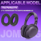 Skin-Friendly Cotton Replacement Earpads For Sennheiser Pxc550/Pxc480/Mb660 Uc, Skin-Friendly Cotton Ear Pads Cushions With High-Density Noise Isolation Foam, Keep Warm (Dark Gray)