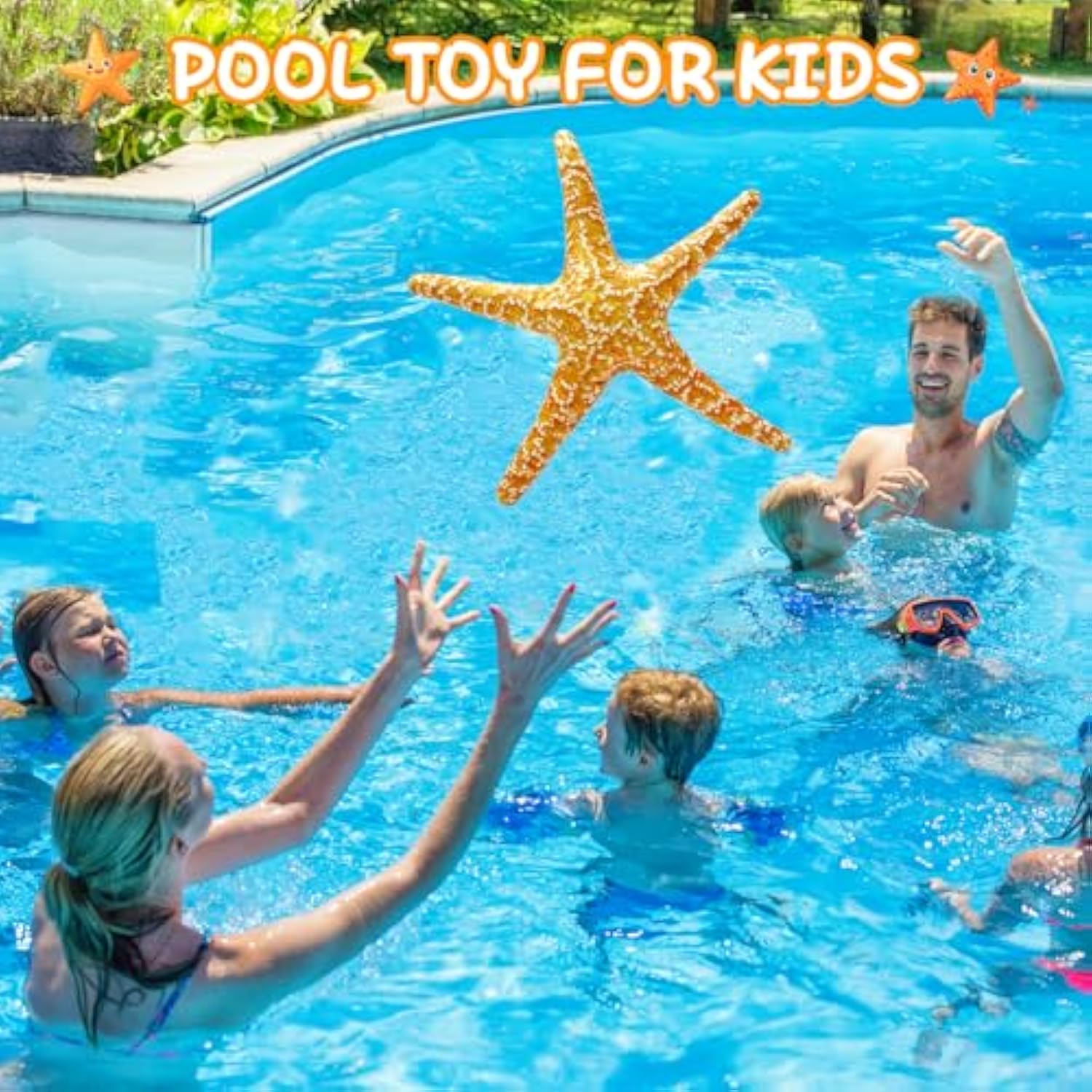 3-Pack Inflatable Starfish Balloons for Under the Sea Party Decorations