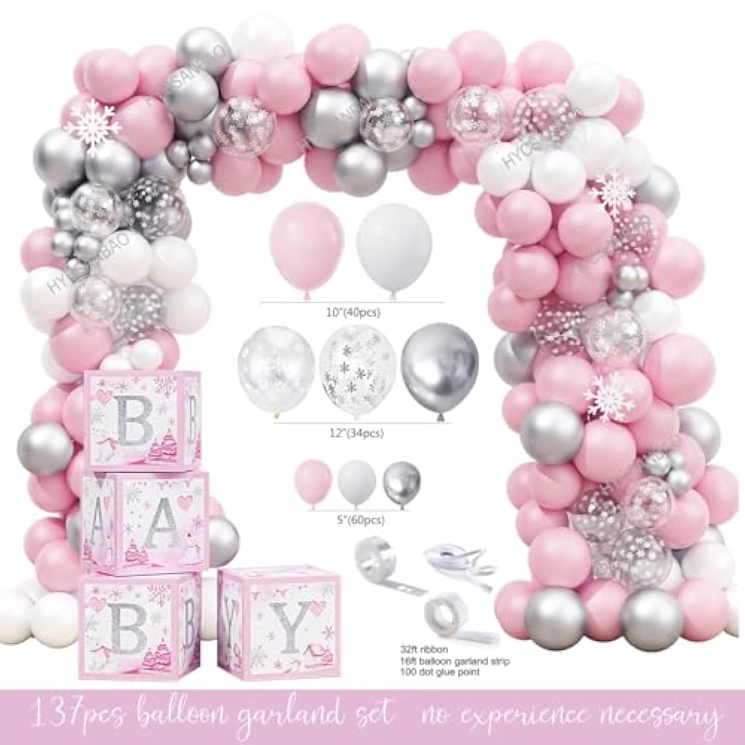 Little Snowflake Baby Shower Decorations Party Supplies, Pink A Little Snowflake Is On The Way Baby Shower Decor, Baby Its Cold Outside Baby Shower Decorations, Winter Wonderland Christmas Baby Shower