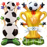 Soccer & Trophy Foil Balloons, 2Pack Soccer Party Decorations