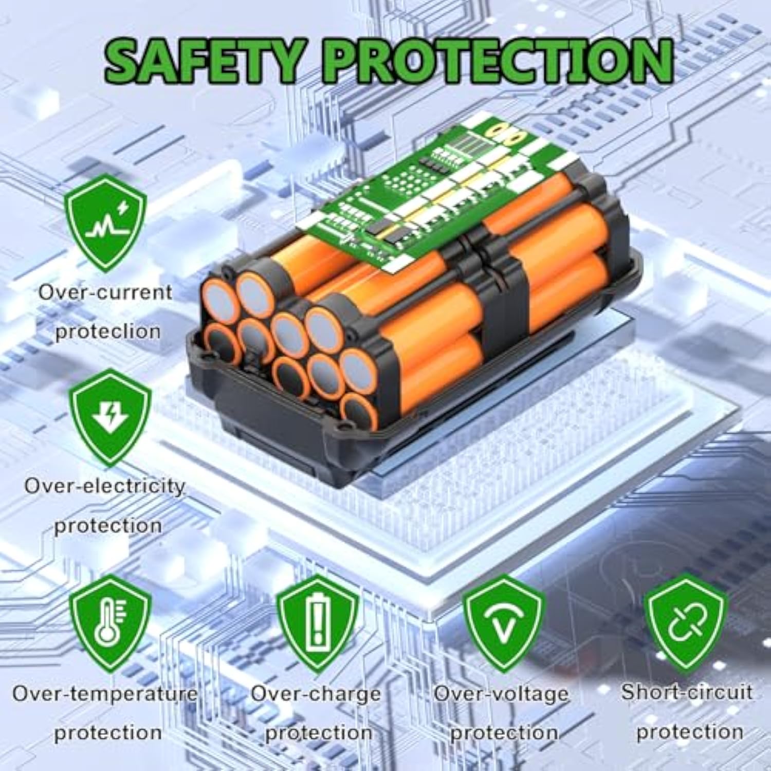 40V 6.0Ah Replacement Battery For Ryobi 40 Volt Batteries Compatible With Original Charger, Cordless Power Tools And Lawn Mower Op4026 Op40201 Op4030 Op4040 Op4050 Op4060 (1 Pc)