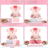 12 Pcs Baby Shower Honeycomb Centerpieces For Girl, Floral Party Table