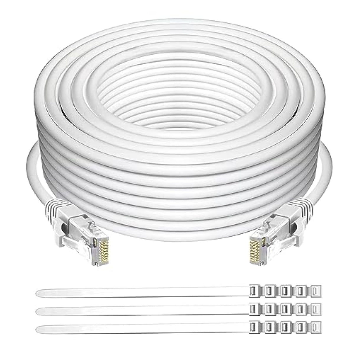 Cat 6 Ethernet Cable 250 Ft-White, High Speed Internet Cable (6 Colors For Sel
