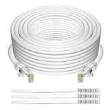 Cat 6 Ethernet Cable 75 Ft-White, High Speed Internet Cable (6 Colors For Sele