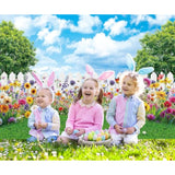 Spring Backdrop Spring Garden Flower Photography Background Easter Decoration Banner Children Birthday Baby Shower Party Photo Studio Props (7X5Ft: 84X60 Inch)