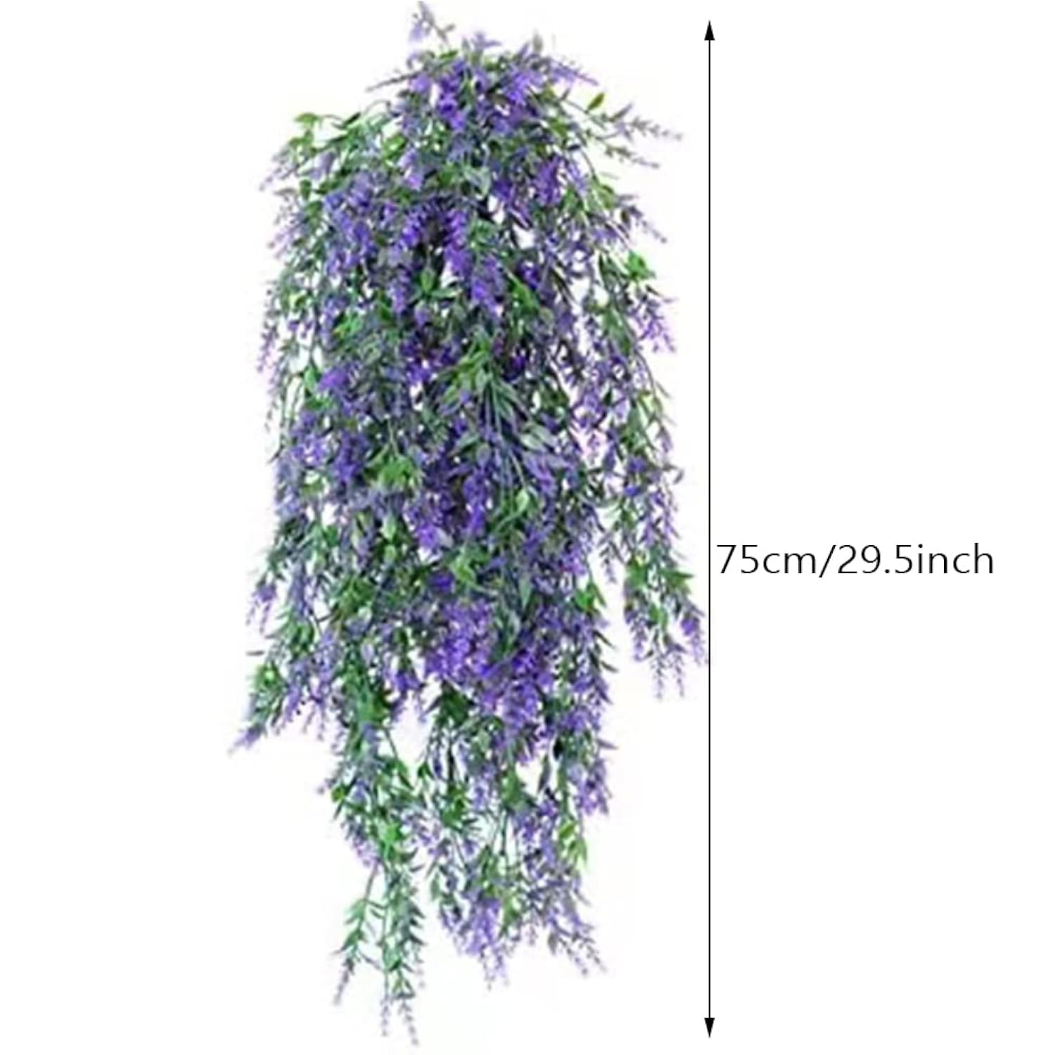 4 Packs Fake Hanging Lavender Plants Artificial Hanging Faux Uv Resistant Lavender Flowers Fake Lavender Plants Hanging Indoor Outside Hanging Decorations,(Purple)