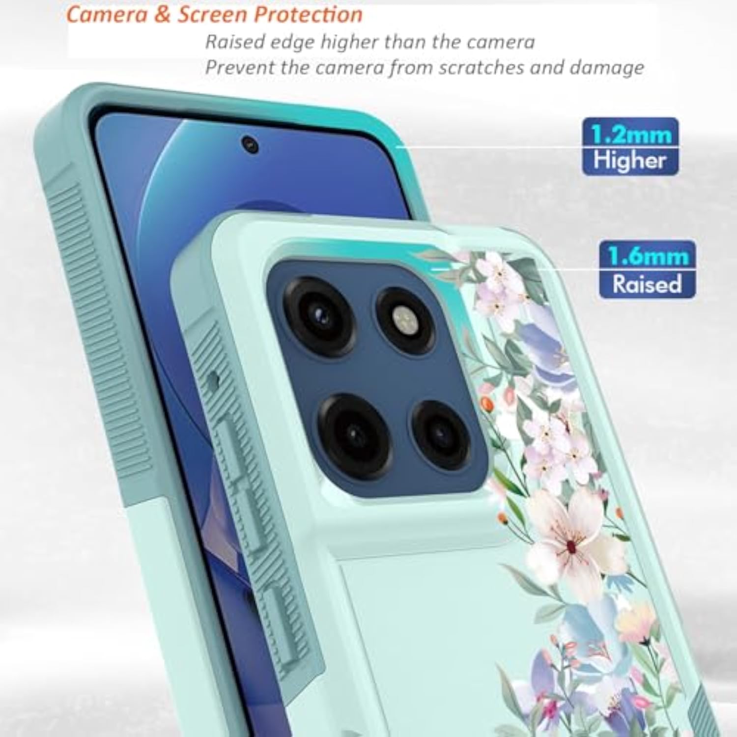 Mint Magnolia Case for Motorola Moto G Stylus 5G 2025 & 2026