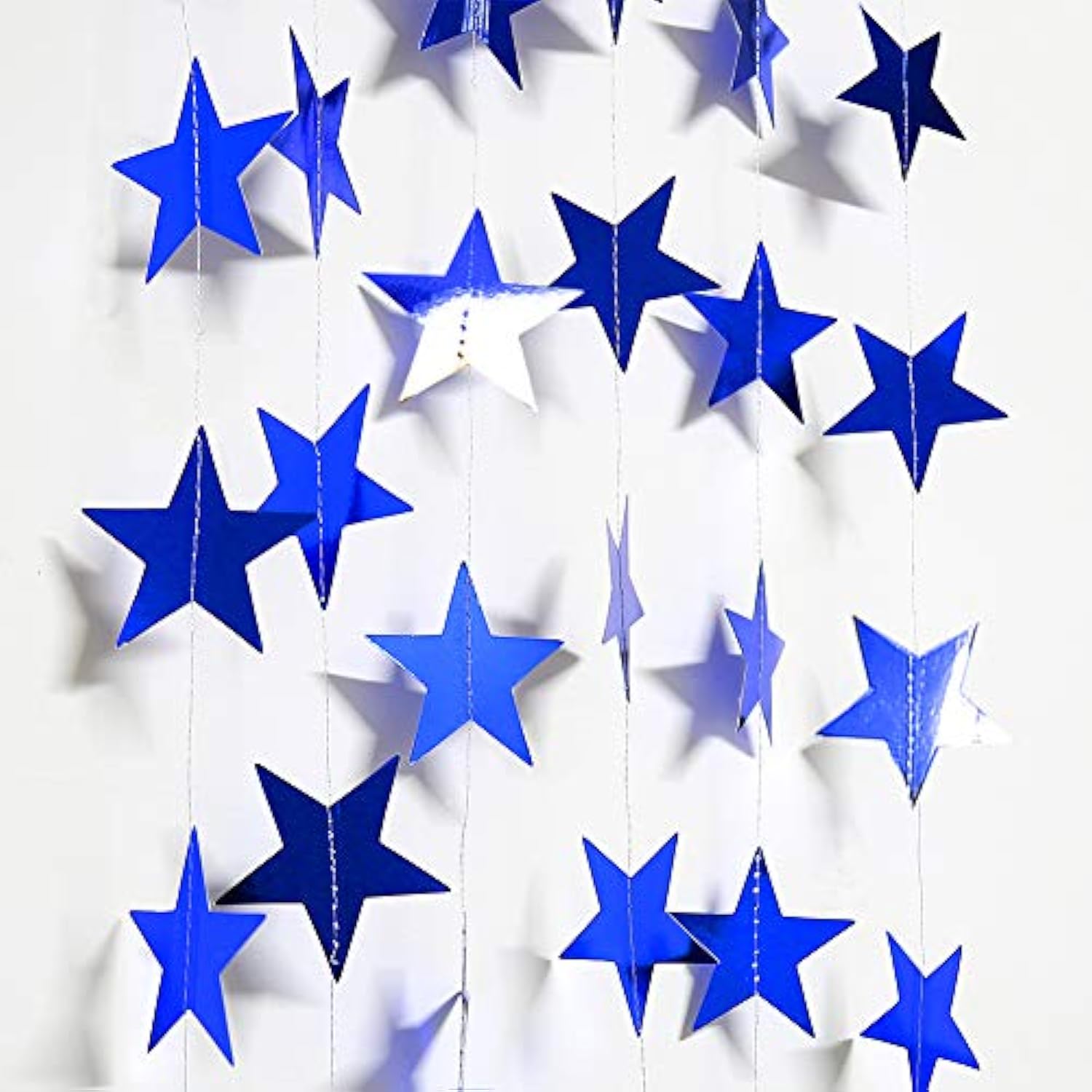 Rpual Blue Moon Star Garland Decorations Hanging Twinkle Little Star Birthday Baby Shower Graduation Party Decor Banner Stars Starry Night Eid Ramadan Muburak Celestial Theme Backdrop